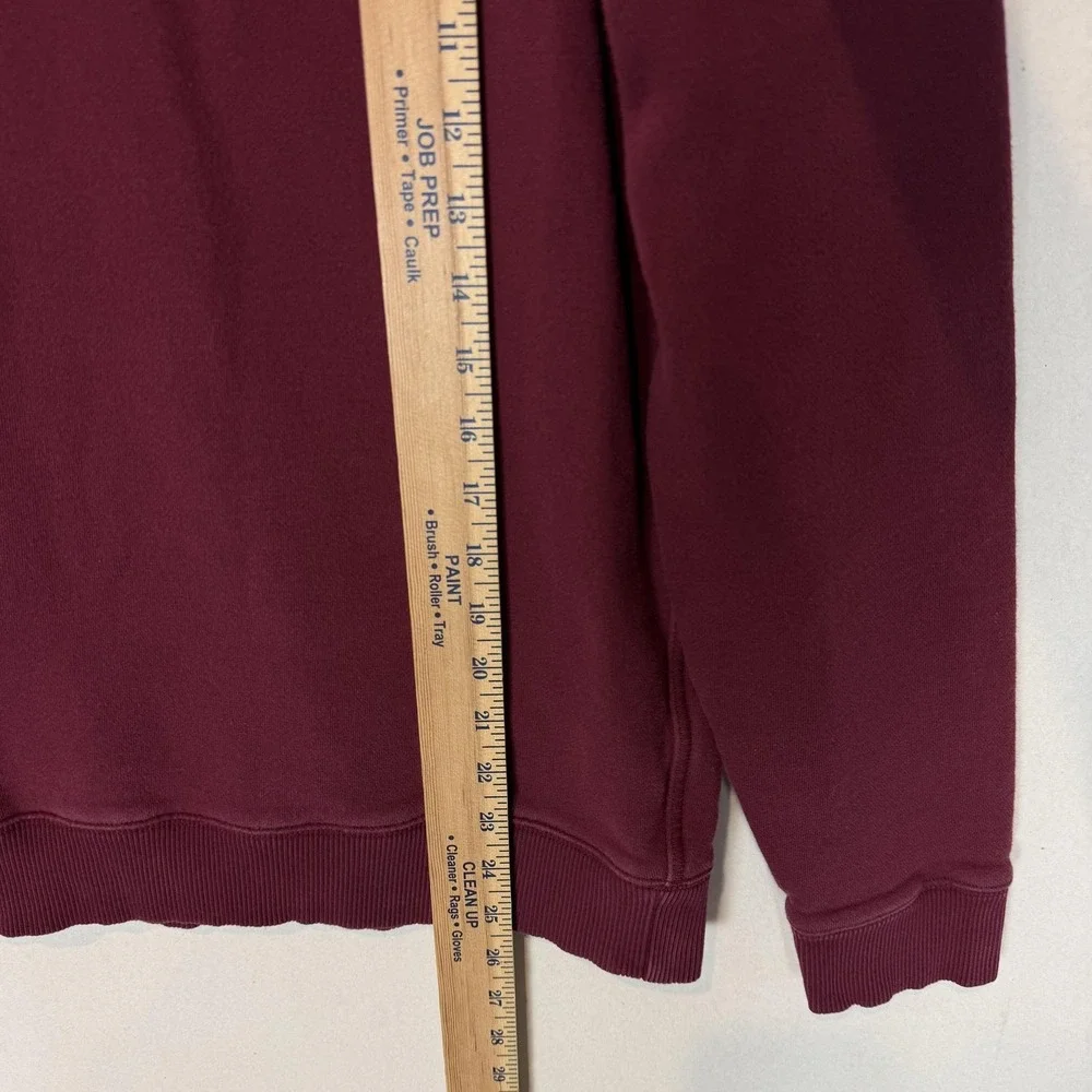 Banana Republic Sweatshirt Mens Medium Red Fleece Pullover Crewneck Long Sleeve